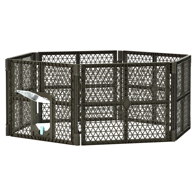 Danoz Direct - i.Pet Dog Playpen Enclosure 6 Panel Pet Fence Plastic Play Pen