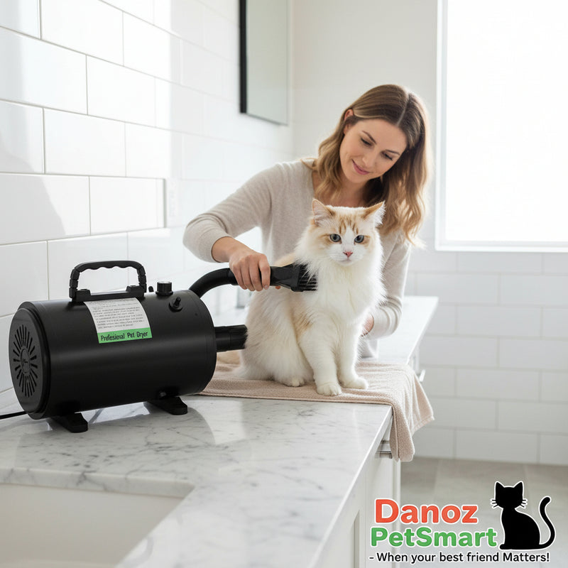 Danoz PetSmart - i.Pet Pet Hair Dryer Dog Cat Grooming Speed Blower Hairdryer Heater Low Noise