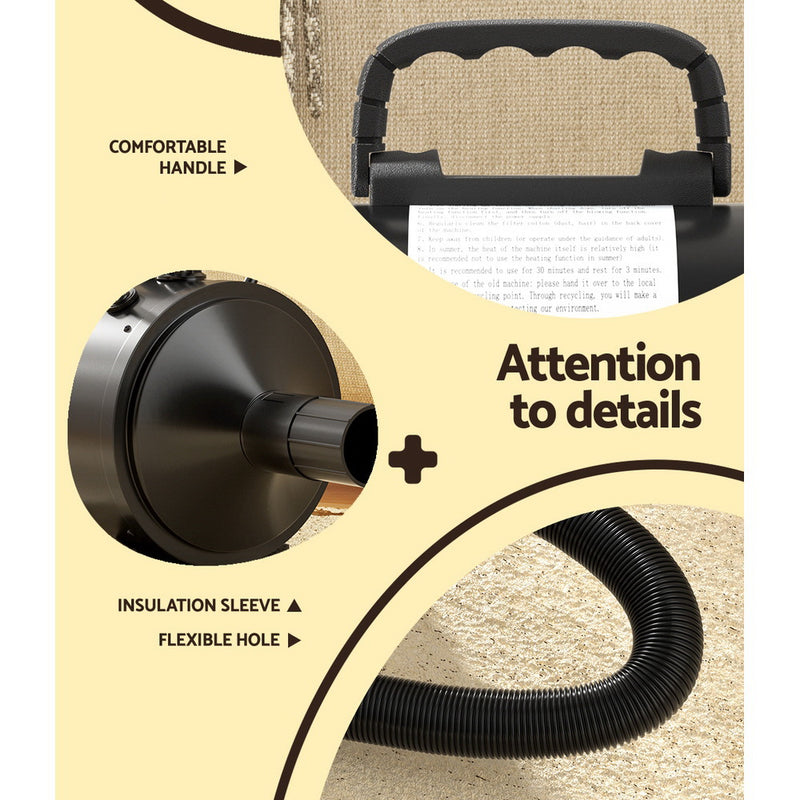 Danoz Direct - i.Pet Pet Hair Dryer Dog Cat Grooming Speed Blower Hairdryer Heater Low Noise