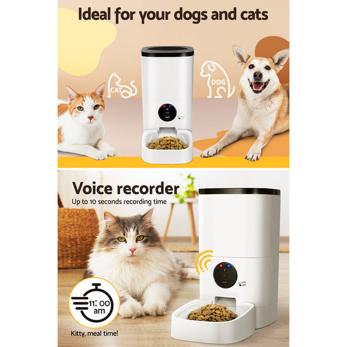 Danoz Direct - i.Pet Automatic Pet🐶🐱 Feeder 6L Wifi Auto Dog Cat Smart Food Dispenser Timer