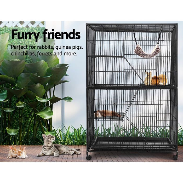 Danoz Direct - i.Pet Rabbit Cage 142cm Hutch 4 Level Bird Guinea Pig Ferret