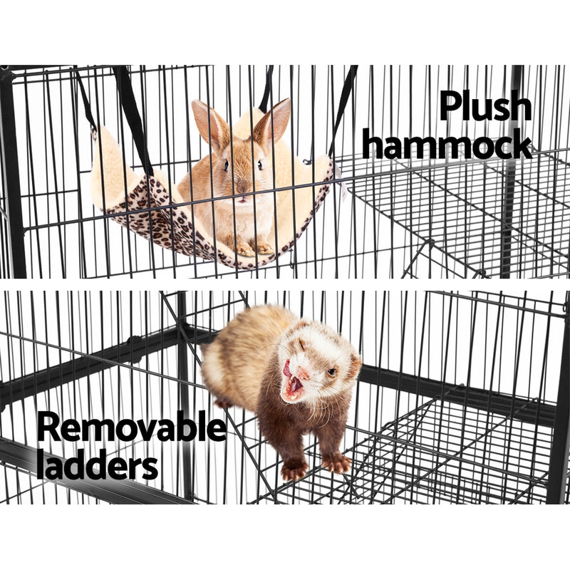 Danoz Direct - i.Pet Rabbit Cage 142cm Hutch 4 Level Bird Guinea Pig Ferret