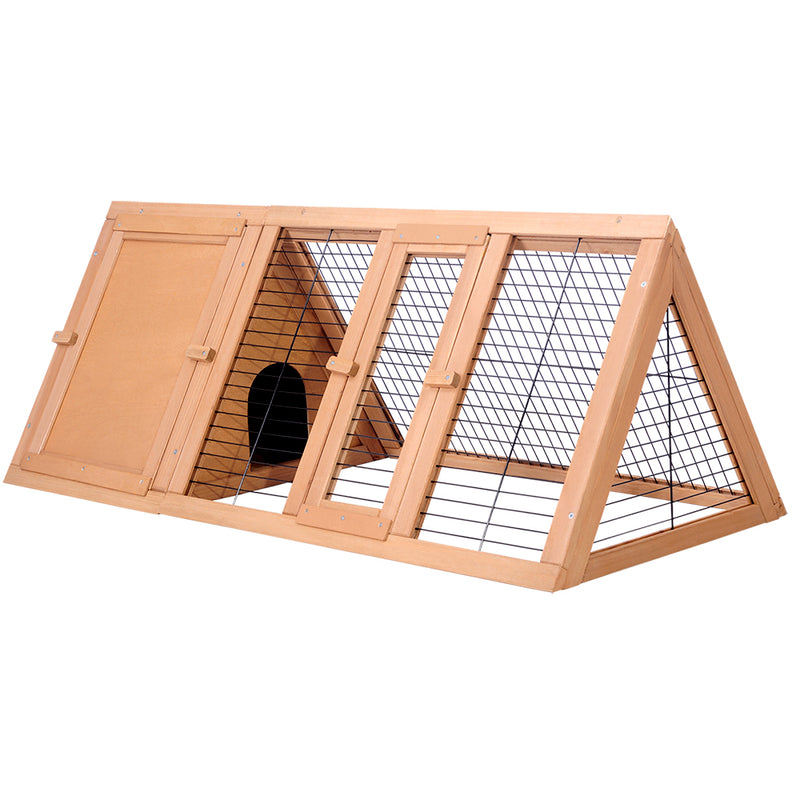 Danoz Direct - i.Pet Rabbit Hutch 119cm x 51cm x 44cm Chicken Coop Large Run Wooden Cage Outdoor