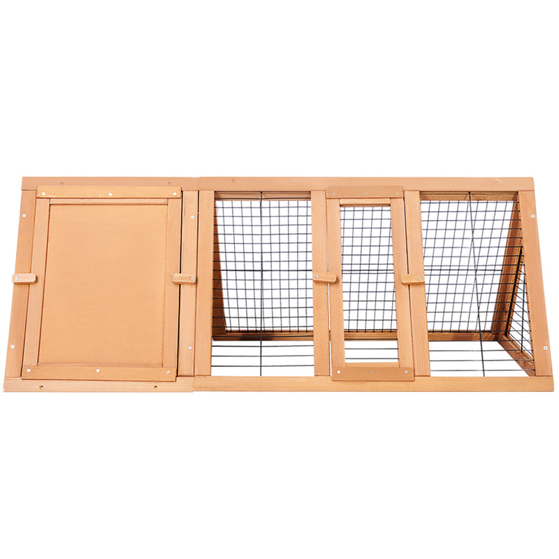 Danoz Direct - i.Pet Rabbit Hutch 119cm x 51cm x 44cm Chicken Coop Large Run Wooden Cage Outdoor