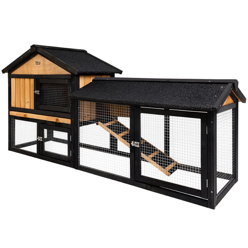 Danoz Direct - i.Pet Chicken🐓 Coop Rabbit🐇 Hutch 165cm x 43cm x 86cm Extra Large Run House Cage Wooden Outdoor