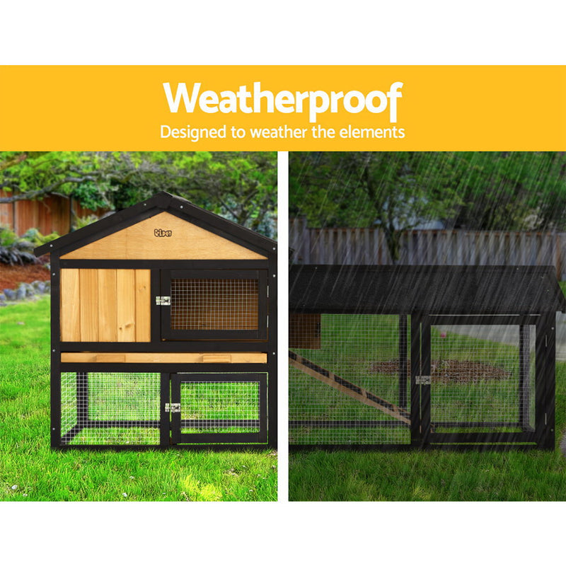 Danoz Direct - i.Pet Chicken🐓 Coop Rabbit🐇 Hutch 165cm x 43cm x 86cm Extra Large Run House Cage Wooden Outdoor