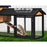 Danoz Direct - i.Pet Chicken Coop Rabbit Hutch 165cm x 43cm x 86cm Extra Large Run House Cage Wooden Outdoor