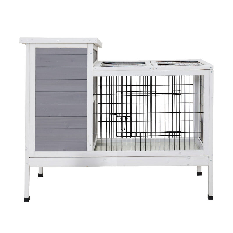 Danoz Pets - i.Pet Rabbit Hutch 97cm x 49cm x 86cm Chicken Coop Large Run Wooden Outdoor Cage House - Free Postage
