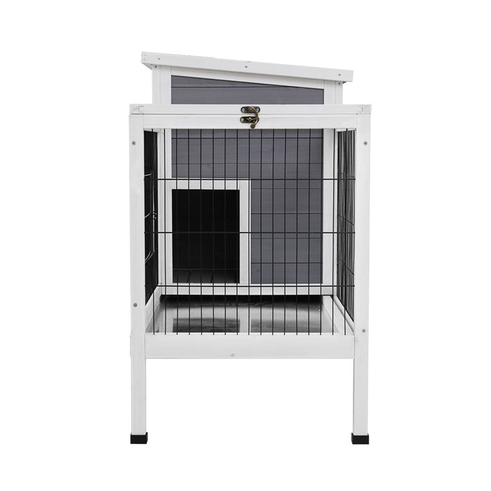 Danoz Direct - i.Pet Rabbit Hutch 97cm x 49cm x 86cm Chicken Coop Large Run Wooden Outdoor Cage House