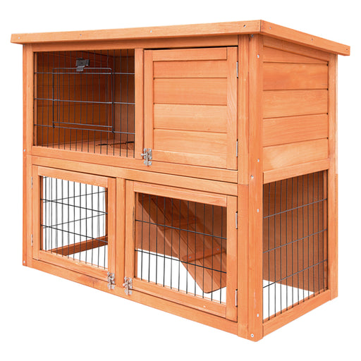 Danoz Direct - i.Pet Chicken Coop 88cm x 40cm x 76cm Rabbit Hutch Large House Run Wooden Cage Outdoor