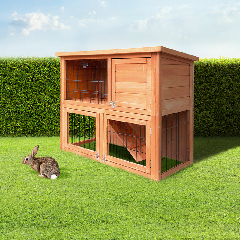 Danoz Direct - i.Pet Chicken🐓 Coop 88cm x 40cm x 76cm Rabbit🐰 Hutch Large House Run Wooden Cage Outdoor