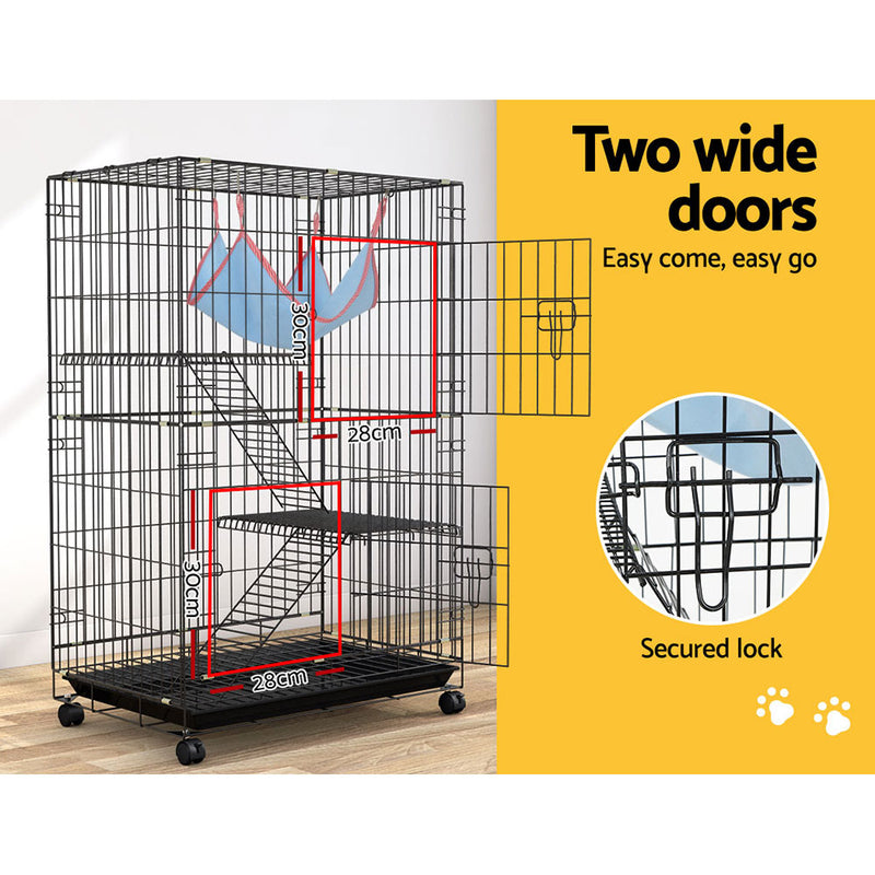 Danoz Pets - i.Pet Rabbit🐰🐰 Cage 100cm Hutch 3 Level Indoor Guinea Pig Ferret - Free Postage
