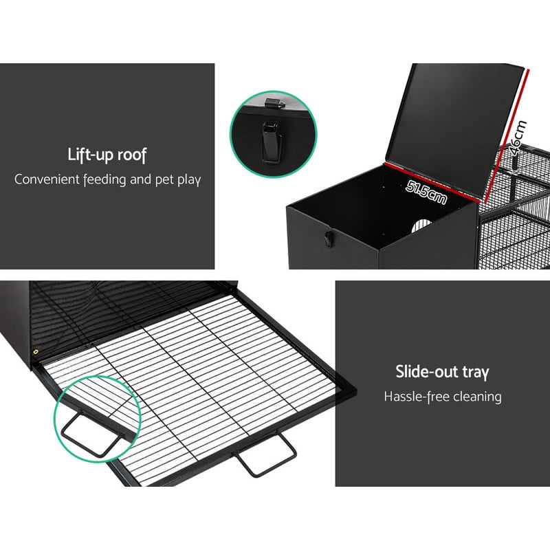 Danoz Direct - i.Pet Rabbit🐰🐰 Cage 122x52cm Hutch Enclosure Carrier Metal - Free Shipping