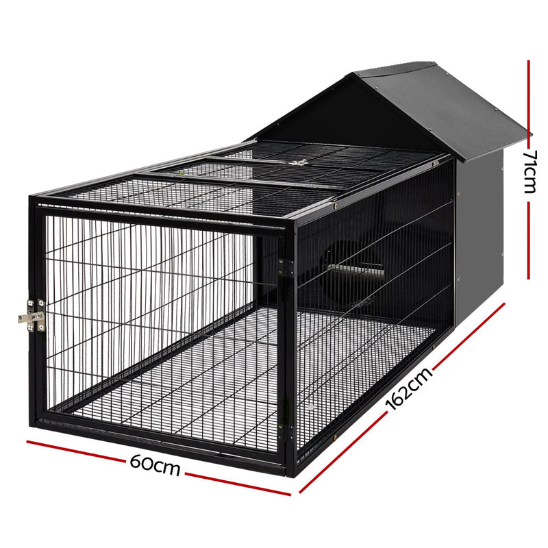 Danoz Direct - i.Pet Rabbit Cage Hutch 162x60cm Enclosure Metal