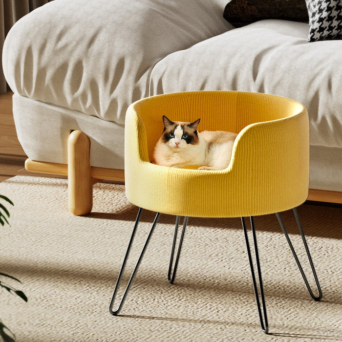 Danoz Direct - i.Pet Pet Bed Dog Sofa Lounge Cat Calming Raised Couch Yellow