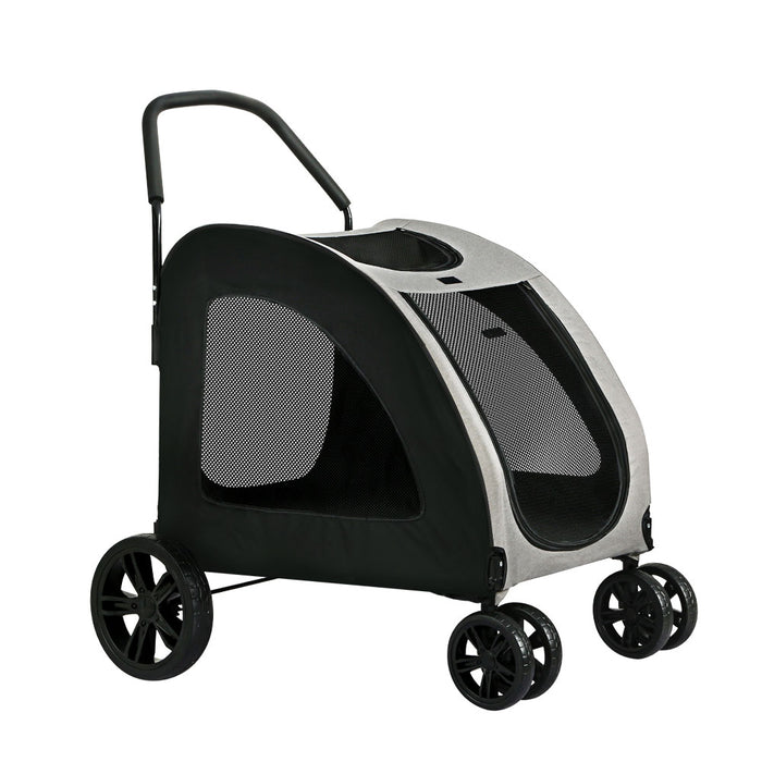 Danoz Direct - i.Pet Pet Stroller Dog Pram Large Carrier Cat Travel Foldable Strollers 4 Wheels Trolley