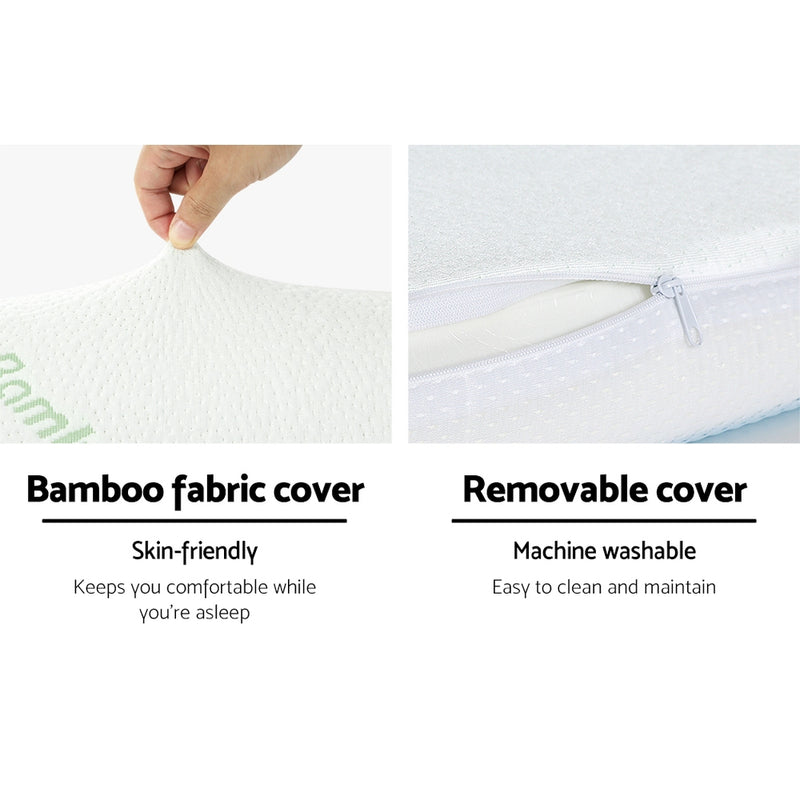 Danoz Direct - Danoz Direct Bedding - Memory Foam Contour Pillow Cool Gel Bamboo with Cover - Free Post