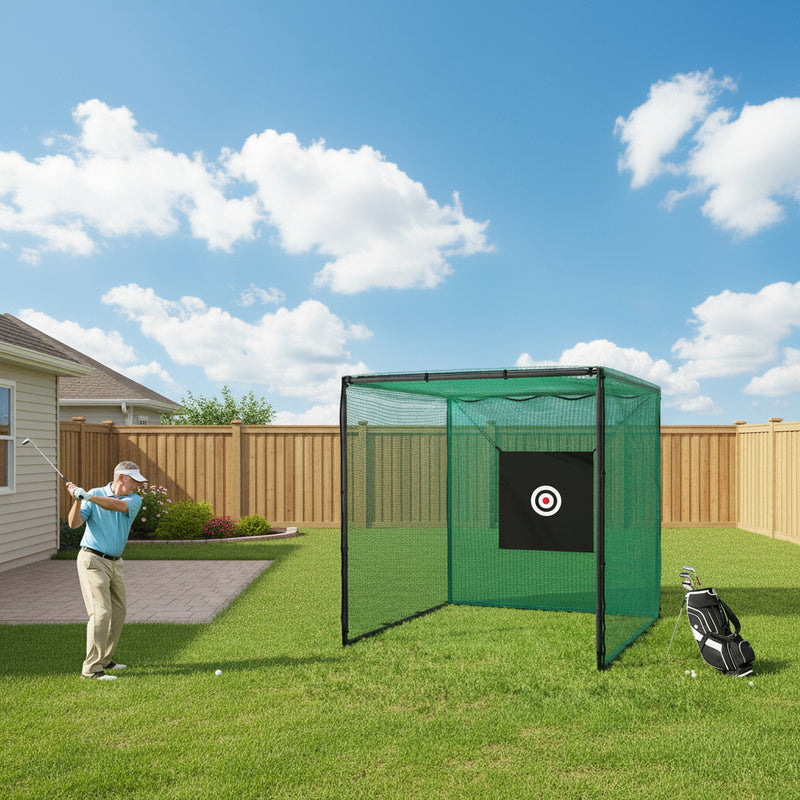 Danoz Sports - Everfit 3m Golf Practice Net Hitting Cage with Steel Frame Baseball Training