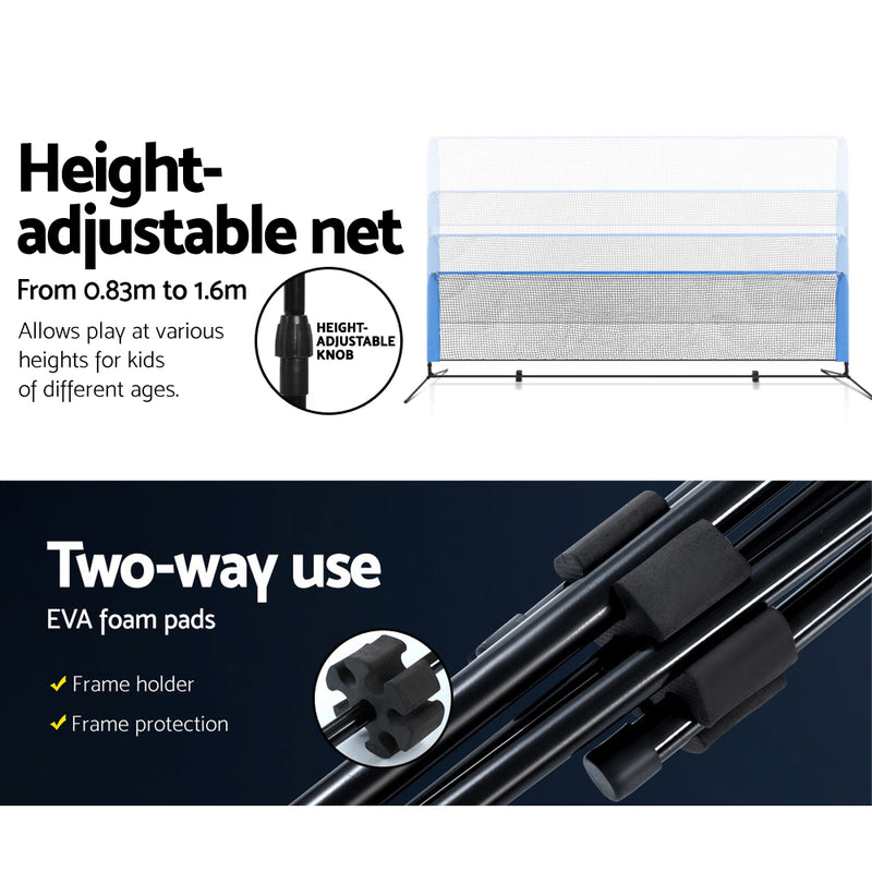 Danoz Direct - Everfit 4m Badminton Tennis Net Portable Volleyball Kit Adjustable Height