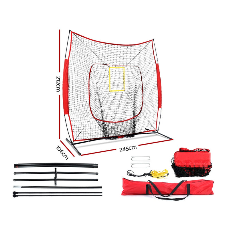 Danoz Direct - Everfit 7ft Baseball Net Pitching Kit with Stand Softball Training Aid Sports