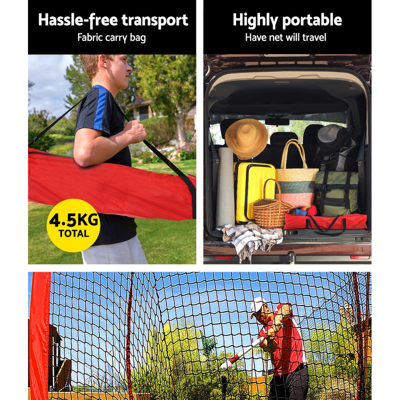 Danoz Direct - Everfit 7ft Baseball Net Pitching Kit with Stand Softball Training Aid Sports