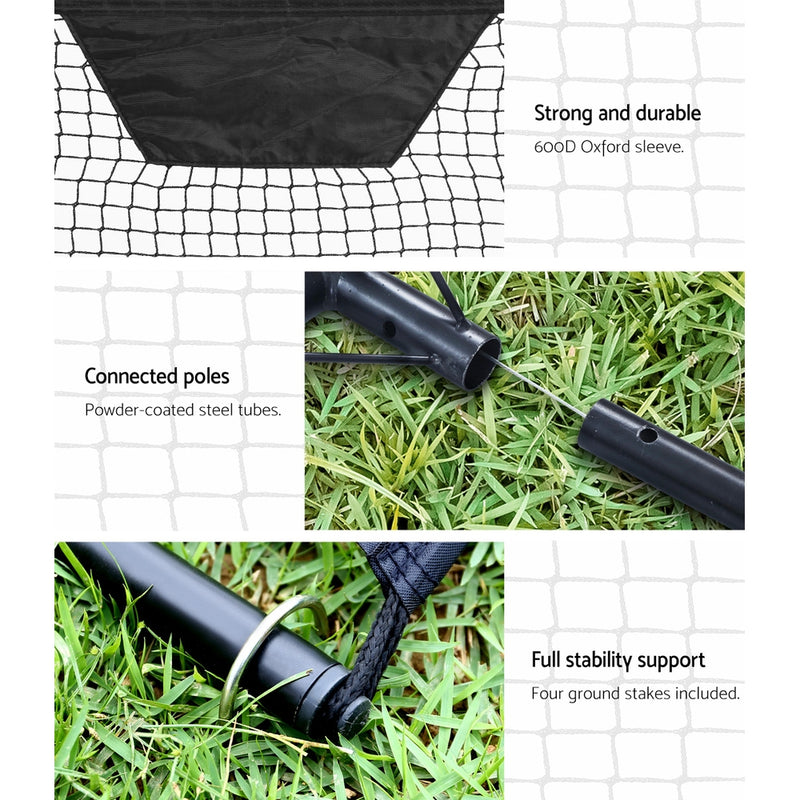 Danoz Direct - Everfit 2.1m Football Soccer Net Portable Goal Net Rebounder Sports Training