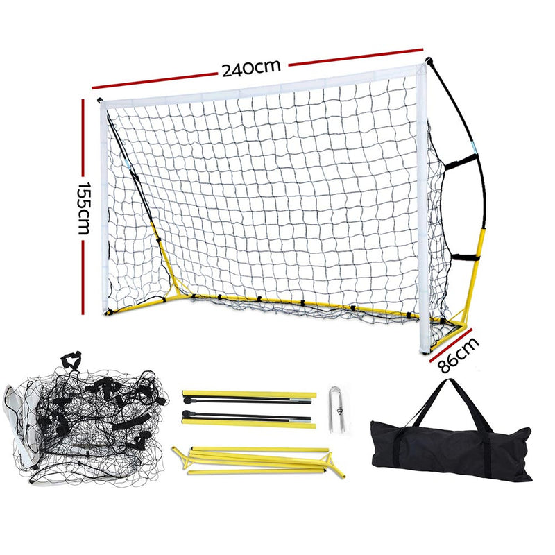 Danoz Direct - Everfit 2.4m Football Soccer Net Portable Goal Net Rebounder Sports Training