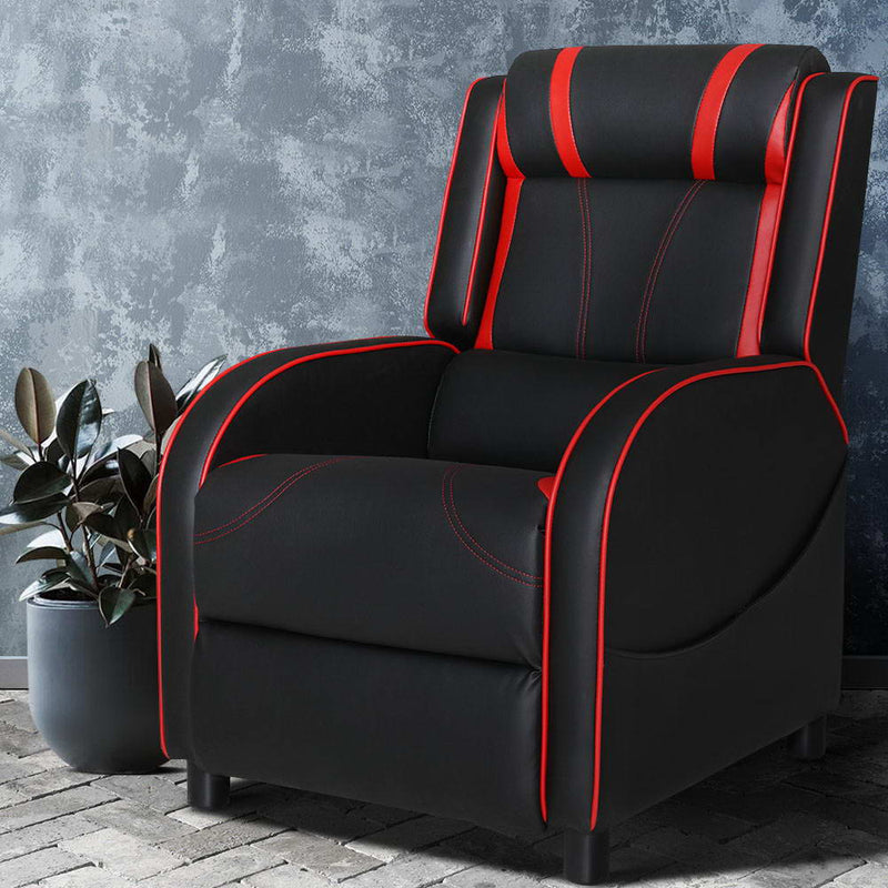 Danoz Recliner Chairs - Artiss Recliner Gaming Chair! Made of luxurious leather, offers maximum comfort and support