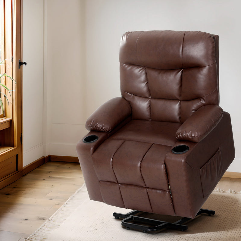 Danoz Recliner Chairs - Immerse yourself in luxury with the lift assist, heated massage and leather design.