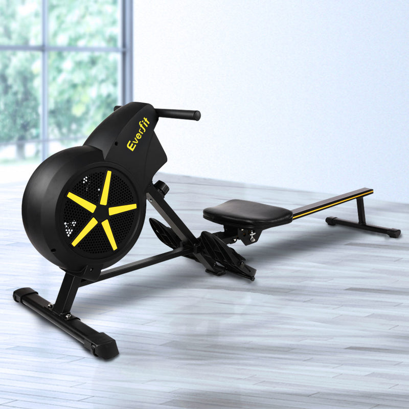 Danoz Fitness - Everfit Rowing Machine Air Rower Exercise Fitness Gym Home Cardio - Incl. Delivery