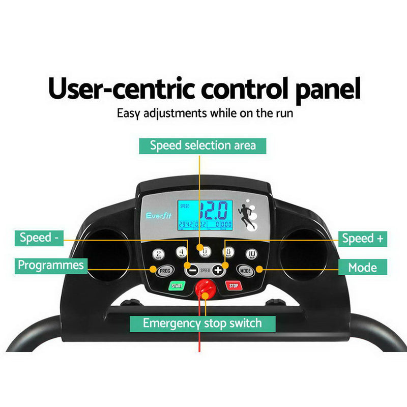 Danoz Direct - Everfit Treadmill Electric Home Gym Fitness Exercise Machine Foldable 340mm