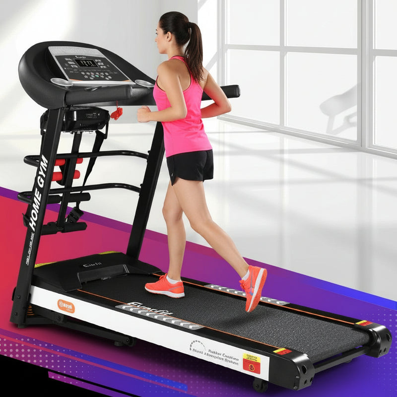 Danoz Fitness - Everfit Treadmill Electric Home Gym Fitness Exercise Machine w/ Massager 450mm - Incl. Delivery