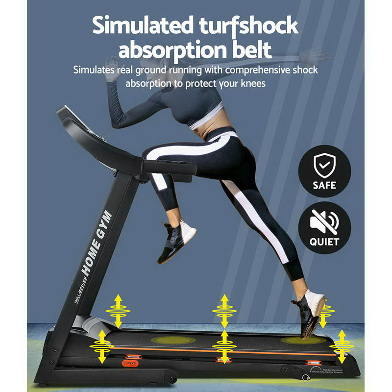 Danoz Fitness - Everfit Treadmill Electric Home Gym Fitness Exercise Machine Hydraulic 420mm