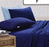 Danoz Direct -  Elan Linen 100% Egyptian Cotton Vintage Washed 500TC Navy Blue King Single Bed Sheets Set