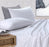 Danoz Direct -  Elan Linen 100% Egyptian Cotton Vintage Washed 500TC White King Single Bed Sheets Set