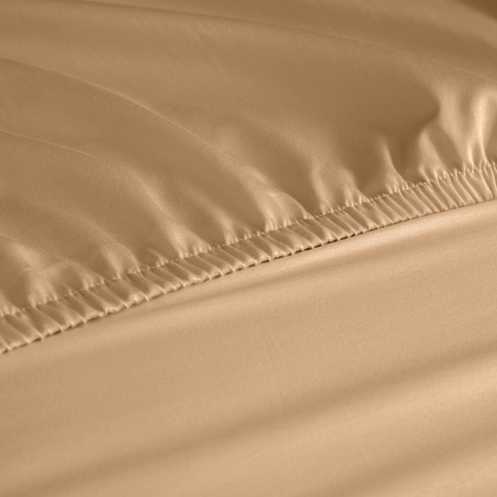 Danoz Direct -  Royal Comfort 1000 Thread Count Fitted Sheet Cotton Blend Ultra Soft Bedding - King - Linen