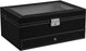 Danoz Direct - 12 Slot PU Leather Lockable Watch and Jewelry Storage Boxes (Black)