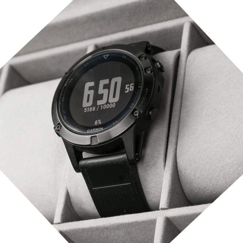 Danoz Direct - 12 Slot PU Leather Lockable Watch and Jewelry Storage Boxes (Black)