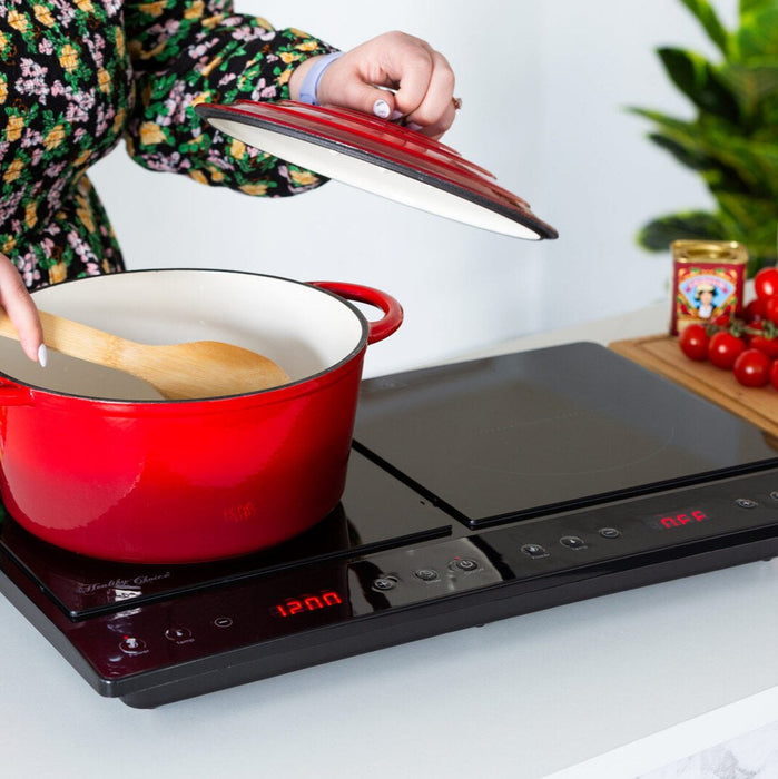 Danoz Kitchen 🧑‍🍳🥘Double Induction Cooker w/ 2 Plates, 240C, 1000- 1400W