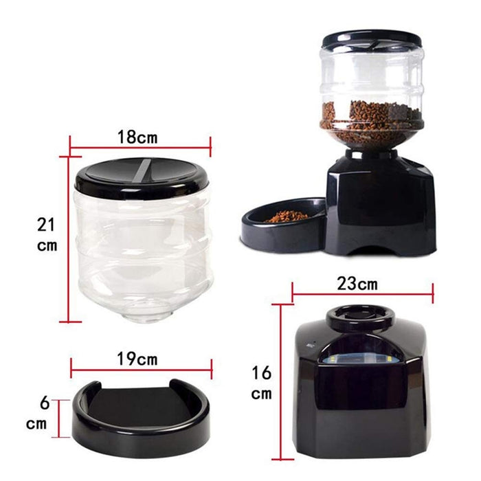 Danoz Direct - 5.5L Automatic Pet Feeder Cat Dog 🐶🐱 Smart Food Dispenser Self Feeding Meal Bottle