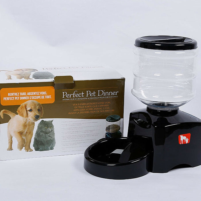 Danoz Direct - 5.5L Automatic Pet Feeder Cat Dog 🐶🐱 Smart Food Dispenser Self Feeding Meal Bottle