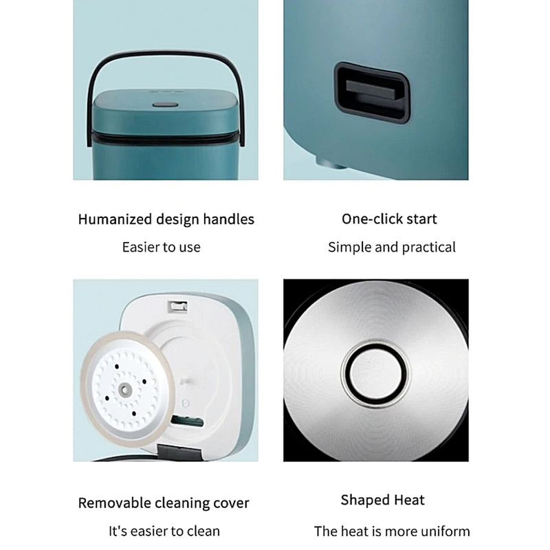 Danoz Kitchen 🧑‍🍳🥘 Super Offer - 1.2L Mini Rice Cooker Travel Small Non-stick Pot For Soup Rice Stews