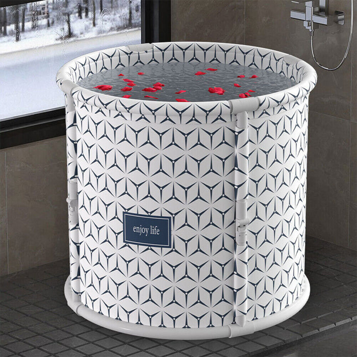 Danoz Direct -  Upgraded One-Click collapse Foldable oxford Bathtub Water Tube Spa Bath Bucket