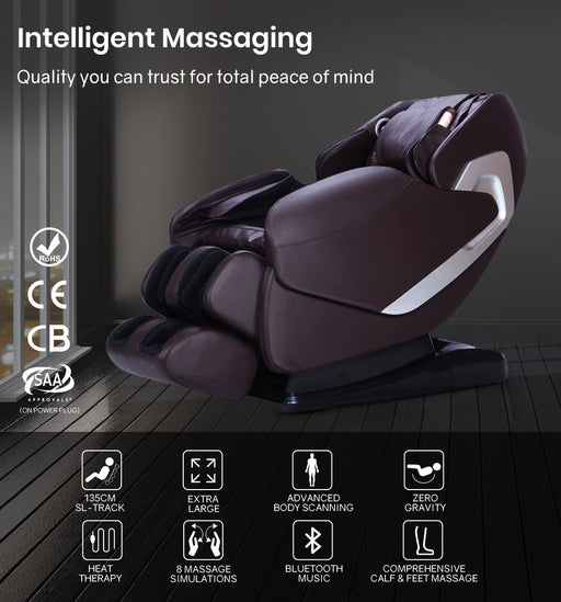 Danoz Direct - FORTIA Electric Massage Chair Zero Gravity Heating Kneading Recliner Full Body Shiatsu Massager