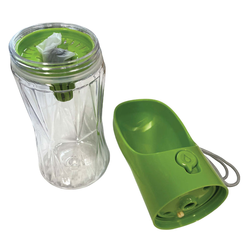 Danoz PetSmart - 380ml Portable Pet Water Bottle with Filter - Travel Drinking Cup For Dogs Cats