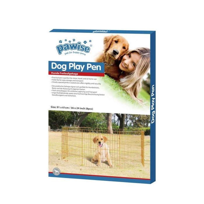 Danoz Direct - Large Pet Playpen - Dog Cat Foldable Metal Indoor Outdoor Fence - Puppy Kitten