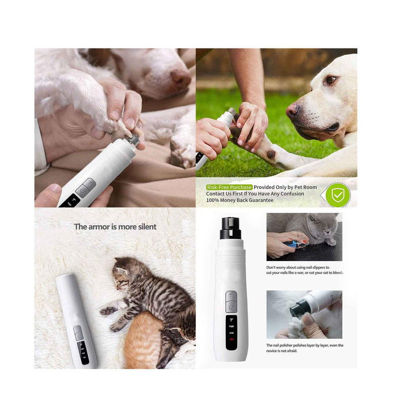 Danoz Pets - Pet Nail Grinder Dog🐶 Cat Electric Trimmer Turbo USB Rechargeable Claw Filer N9