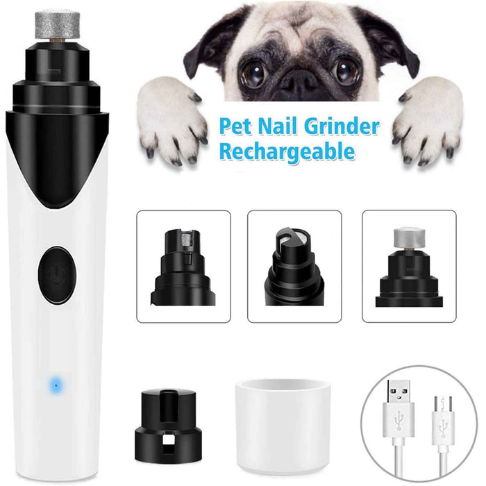 Danoz Direct - Pet Nail Grinder Dog Cat Electric Trimmer Rechargeable Clipper Claw Filer N8