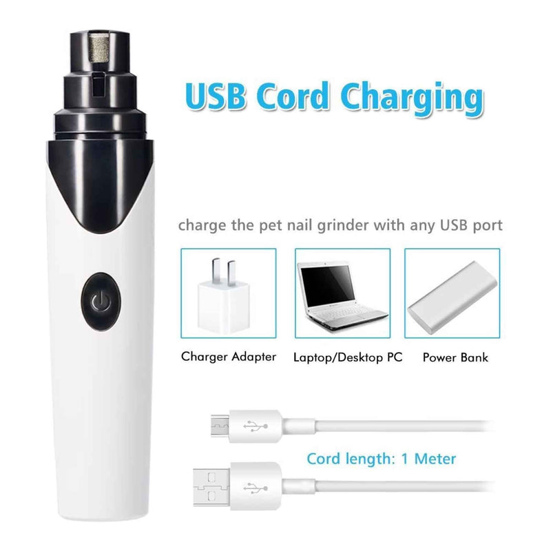Danoz Pets - Pet Nail Grinder Dog🐶 Cat Electric Trimmer Rechargeable Clipper Claw Filer N8
