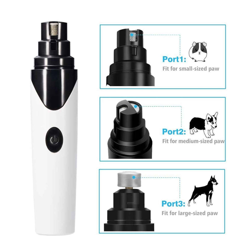 Danoz Pets - Pet Nail Grinder Dog🐶 Cat Electric Trimmer Rechargeable Clipper Claw Filer N8